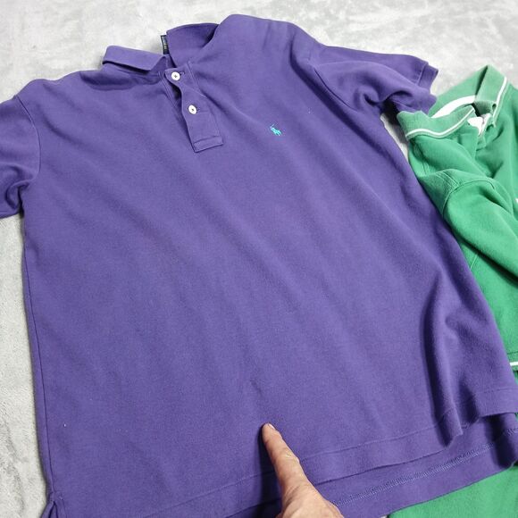 Lot (2) Polo Shirts Mens Large Abercrombie Fitch Ralph Lauren Classic Preppy Y2k - Picture 8 of 13